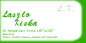 laszlo kiska business card